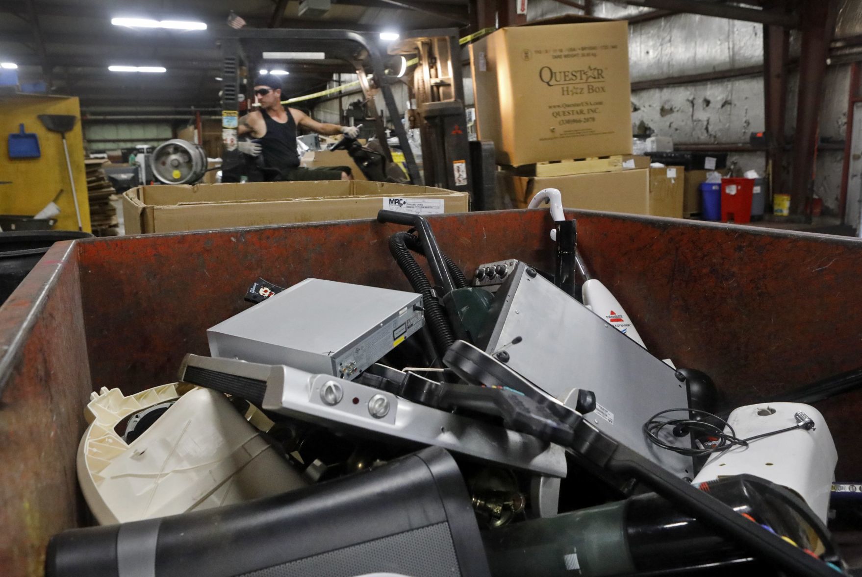 Midwest Recycling Center de-manufactures almost anything electronic